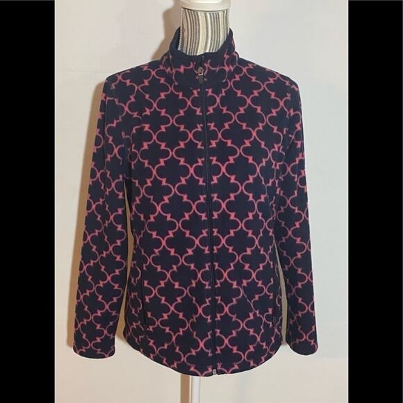 TALBOTS WOMENS FULL ZIP FLEECE SIZE LP - Picture 1 of 3